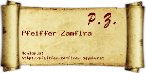 Pfeiffer Zamfira névjegykártya